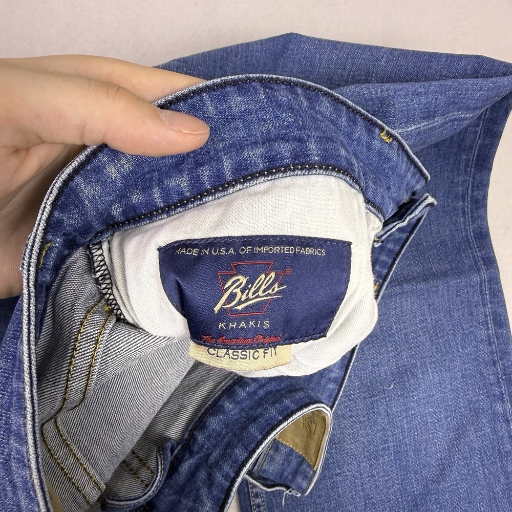 Bills Khakis Mens Classic Fit Denim Jeans 36 Made in USA‎ Blue 5 Pocket Stretch - Picture 3 of 9